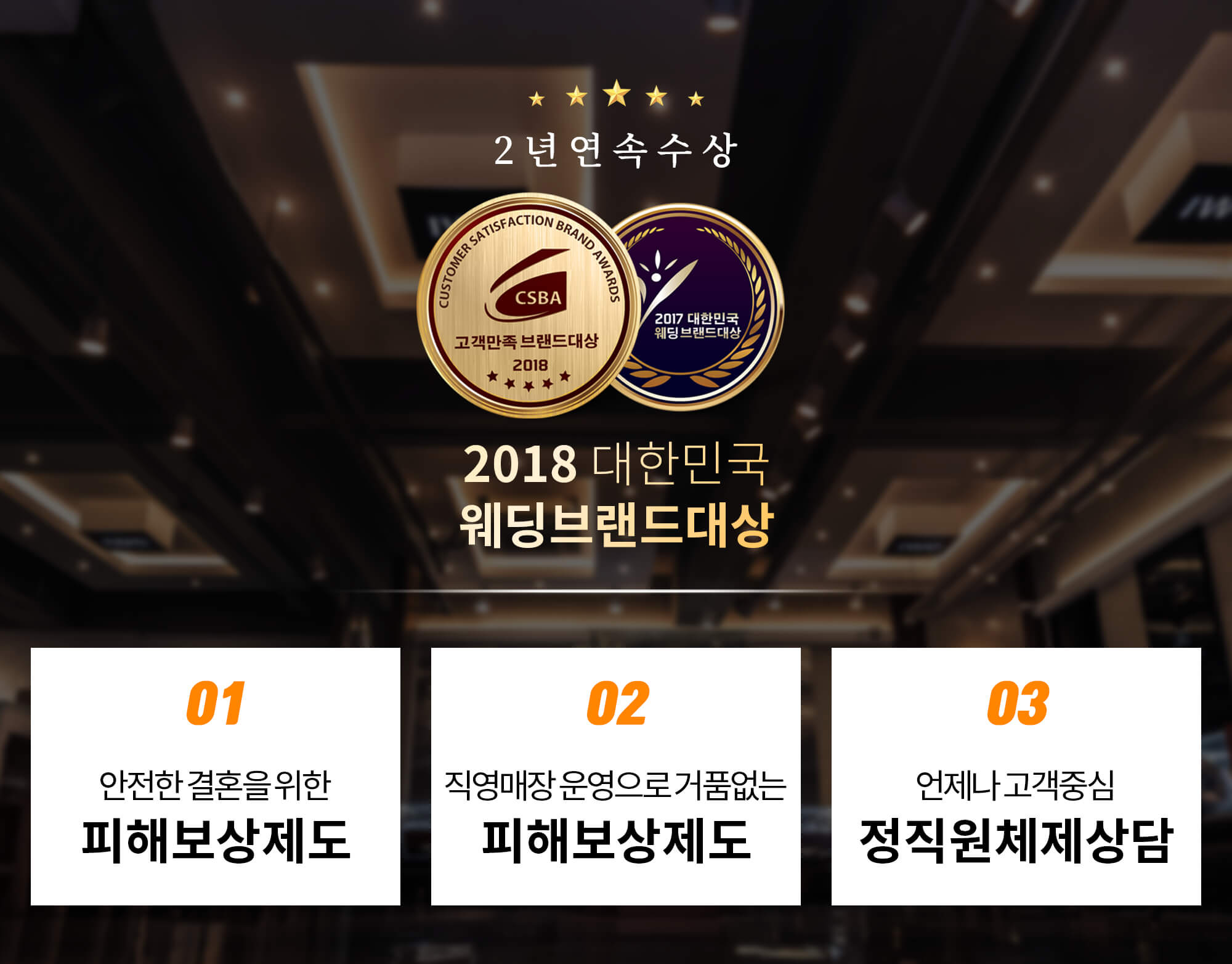 결연시 웨딩브랜드 대상 2년연속 수상